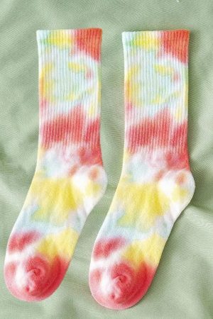 New Style Trends - Cosmic Swirl Aesthetic Tie-Dye Socks - Outfit Ideas