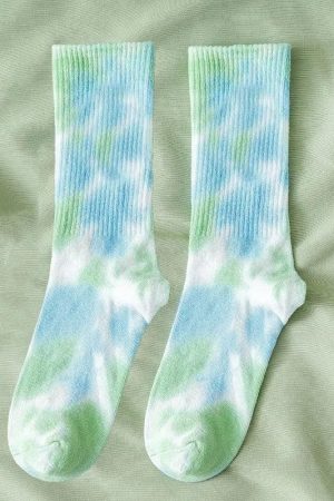 New Style Trends - Cosmic Swirl Aesthetic Tie-Dye Socks - Outfit Ideas