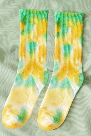 New Style Trends - Cosmic Swirl Aesthetic Tie-Dye Socks - Outfit Ideas