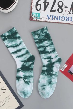 New Style Trends - Cosmic Swirl Aesthetic Tie-Dye Socks - Outfit Ideas