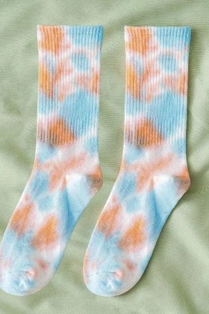 New Style Trends - Cosmic Swirl Aesthetic Tie-Dye Socks - Outfit Ideas