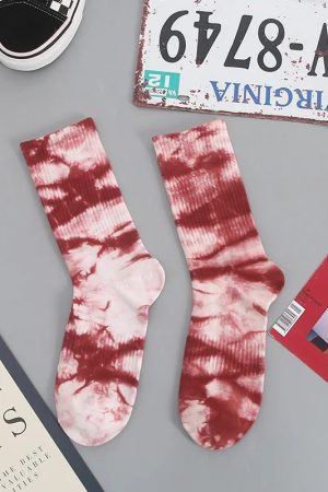 New Style Trends - Cosmic Swirl Aesthetic Tie-Dye Socks - Outfit Ideas