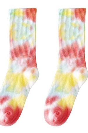 New Style Trends - Cosmic Swirl Aesthetic Tie-Dye Socks - Outfit Ideas