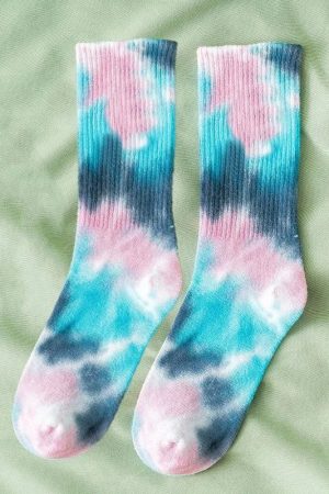 New Style Trends - Cosmic Swirl Aesthetic Tie-Dye Socks - Outfit Ideas