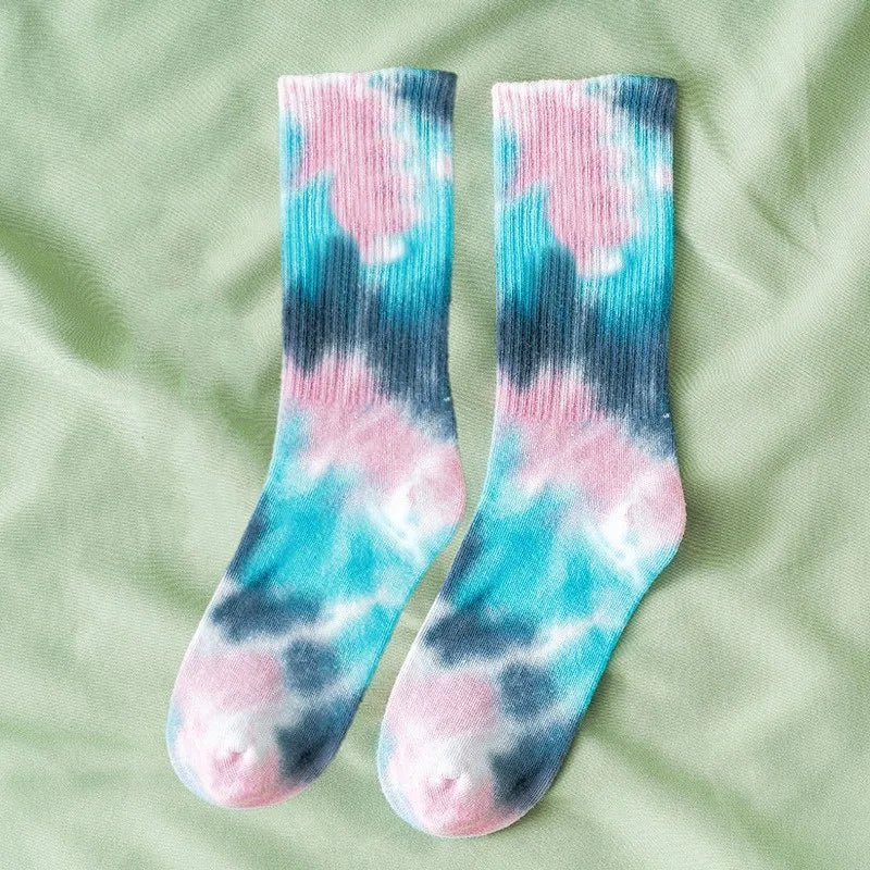 New Style Trends - Cosmic Swirl Aesthetic Tie-Dye Socks - Outfit Ideas New Style Trends - Cosmic Swirl Aesthetic Tie-Dye Socks - Outfit Ideas