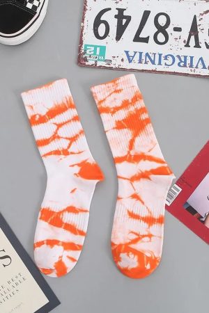 New Style Trends - Cosmic Swirl Aesthetic Tie-Dye Socks - Outfit Ideas