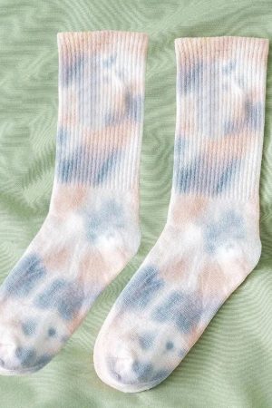 New Style Trends - Cosmic Swirl Aesthetic Tie-Dye Socks - Outfit Ideas