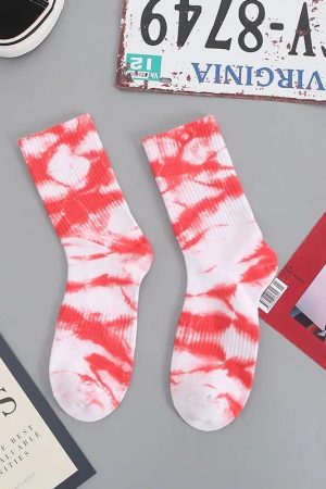 New Style Trends - Cosmic Swirl Aesthetic Tie-Dye Socks - Outfit Ideas