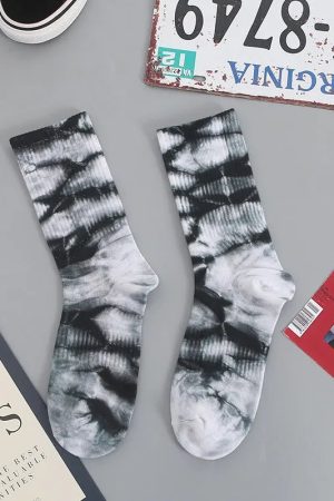 New Style Trends - Cosmic Swirl Aesthetic Tie-Dye Socks - Outfit Ideas