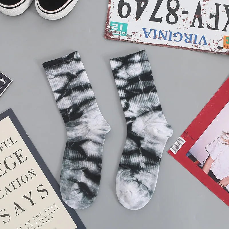 New Style Trends - Cosmic Swirl Aesthetic Tie-Dye Socks - Outfit Ideas New Style Trends - Cosmic Swirl Aesthetic Tie-Dye Socks - Outfit Ideas