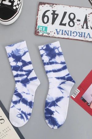 New Style Trends - Cosmic Swirl Aesthetic Tie-Dye Socks - Outfit Ideas