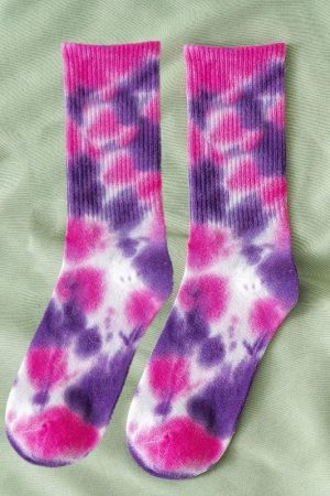 New Style Trends - Cosmic Swirl Aesthetic Tie-Dye Socks - Outfit Ideas
