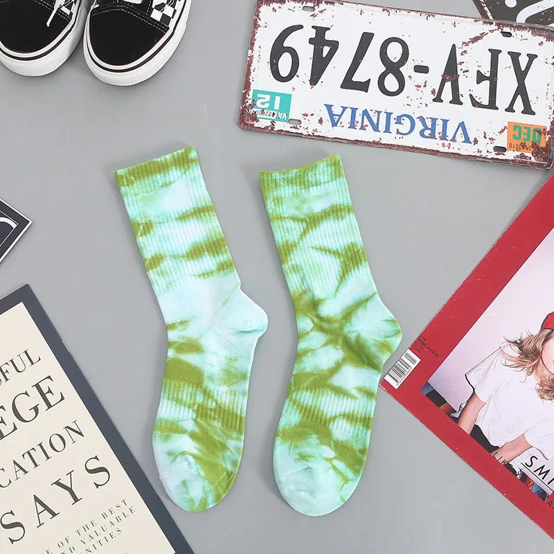 New Style Trends - Cosmic Swirl Aesthetic Tie-Dye Socks - Outfit Ideas New Style Trends - Cosmic Swirl Aesthetic Tie-Dye Socks - Outfit Ideas