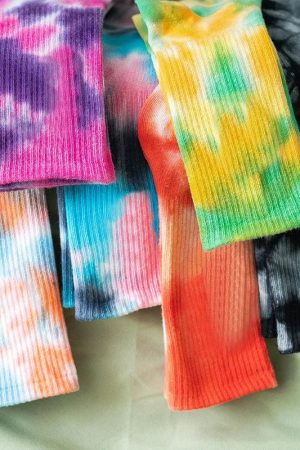 New Style Trends - Cosmic Swirl Aesthetic Tie-Dye Socks - Outfit Ideas