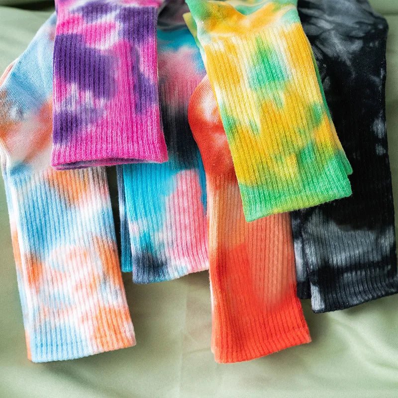New Style Trends - Cosmic Swirl Aesthetic Tie-Dye Socks - Outfit Ideas New Style Trends - Cosmic Swirl Aesthetic Tie-Dye Socks - Outfit Ideas