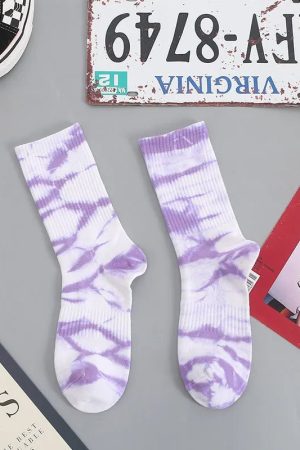 New Style Trends - Cosmic Swirl Aesthetic Tie-Dye Socks - Outfit Ideas
