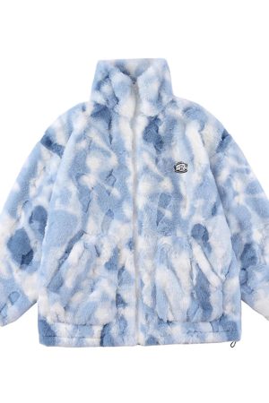 New Style Trends - Cotton Sky Gradient Fleece Kawaii Jacket - Outfit Ideas
