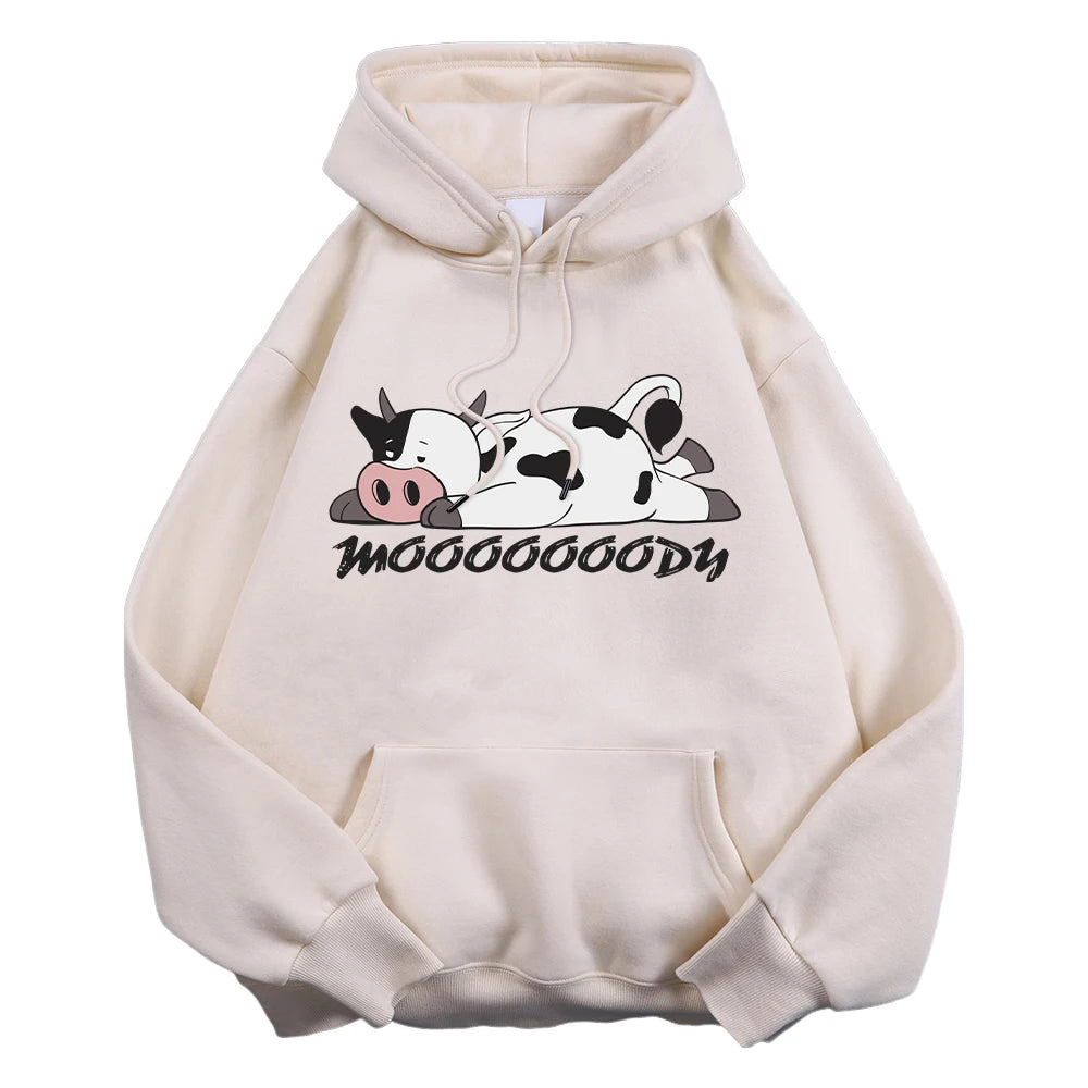 New Style Trends - Cow Lounge Aesthetic Hoodie - Outfit Ideas