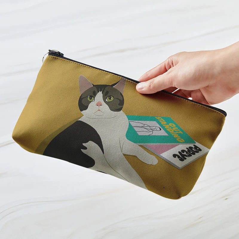 New Style Trends - Cozy Cat Art Aesthetic Makeup Bag - Outfit Ideas New Style Trends - Cozy Cat Art Aesthetic Makeup Bag - Outfit Ideas