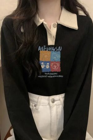 New Style Trends - Cozy Cord Animal Retro Corduroy Top - Outfit Ideas