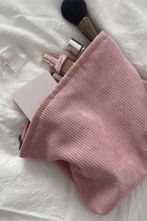 New Style Trends - Cozy Ribbed Zipper Aesthetic Bag - Outfit Ideas