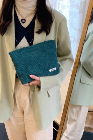 New Style Trends - Cozy Ribbed Zipper Aesthetic Bag - Outfit Ideas