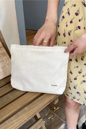 New Style Trends - Cozy Ribbed Zipper Aesthetic Bag - Outfit Ideas