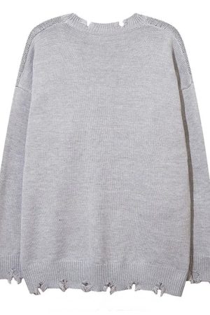 New Style Trends - Crimson Chaos Chain Alt Edgy Sweater - Outfit Ideas