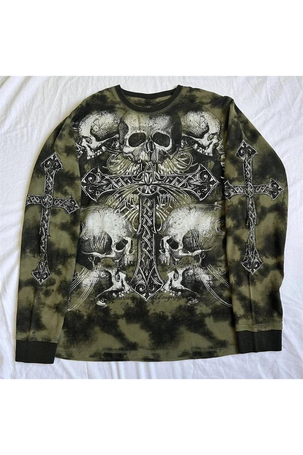 New Style Trends - Cross and Skull Print Alt Sweatshirt - Outfit Ideas