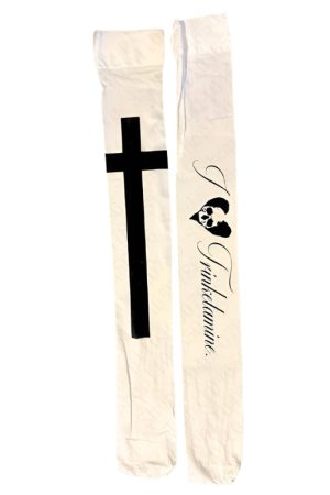 New Style Trends - Crossed Love Gothic Long Socks - Outfit Ideas