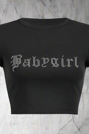 New Style Trends - Crystal Babygirl Graphic Alt Crop Top - Outfit Ideas