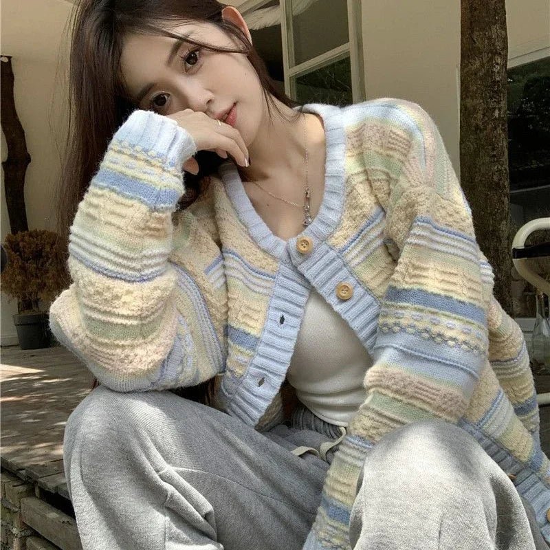 New Style Trends - Cute Pastel Dream Striped Cardigan - Outfit Ideas New Style Trends - Cute Pastel Dream Striped Cardigan - Outfit Ideas