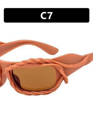 New Style Trends - Cyber Y2k Chains Futuristic Sunglasses - Outfit Ideas