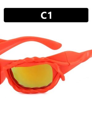 New Style Trends - Cyber Y2k Chains Futuristic Sunglasses - Outfit Ideas