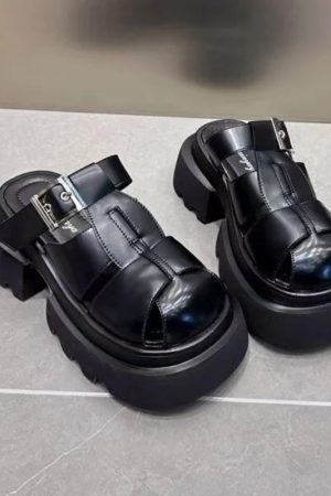 New Style Trends - Cyber Y2k Galaxy Chunky Sandals - Outfit Ideas