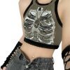 New Style Trends - Cyber Y2k Skeleton Crop Top - Outfit Ideas
