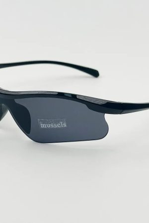 New Style Trends - Cyber Y2k Sleek Shield Sunglasses - Outfit Ideas