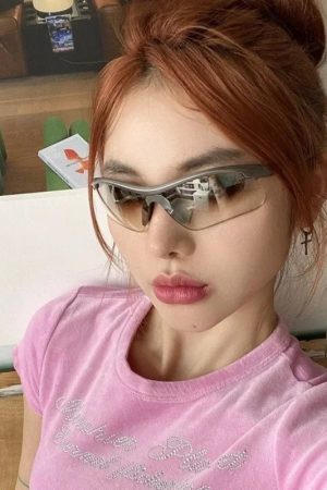 New Style Trends - Cyber Y2k Sleek Shield Sunglasses - Outfit Ideas