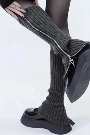 New Style Trends - Cyber Y2k Split Leg Warmers - Outfit Ideas