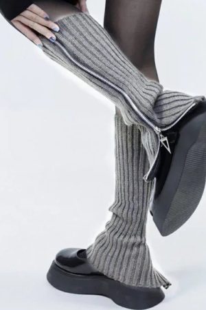 New Style Trends - Cyber Y2k Split Leg Warmers - Outfit Ideas