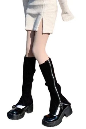 New Style Trends - Cyber Y2k Split Leg Warmers - Outfit Ideas