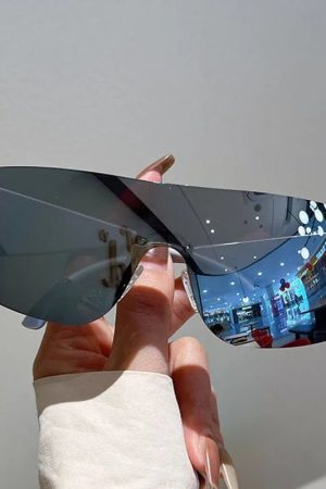 New Style Trends - Cyber Y2k Vision Shield Sunglasses - Outfit Ideas