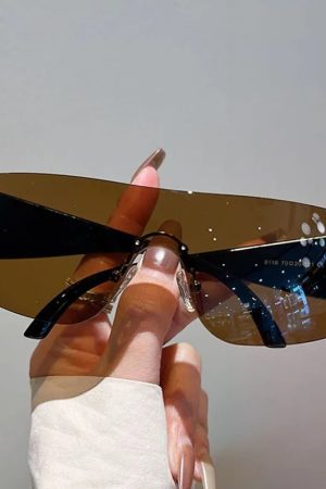 New Style Trends - Cyber Y2k Vision Shield Sunglasses - Outfit Ideas