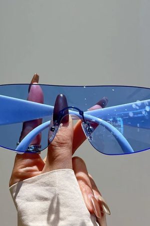 New Style Trends - Cyber Y2k Vision Shield Sunglasses - Outfit Ideas