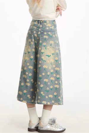 New Style Trends - Daisy Drift Jean Aesthetic Shorts - Outfit Ideas