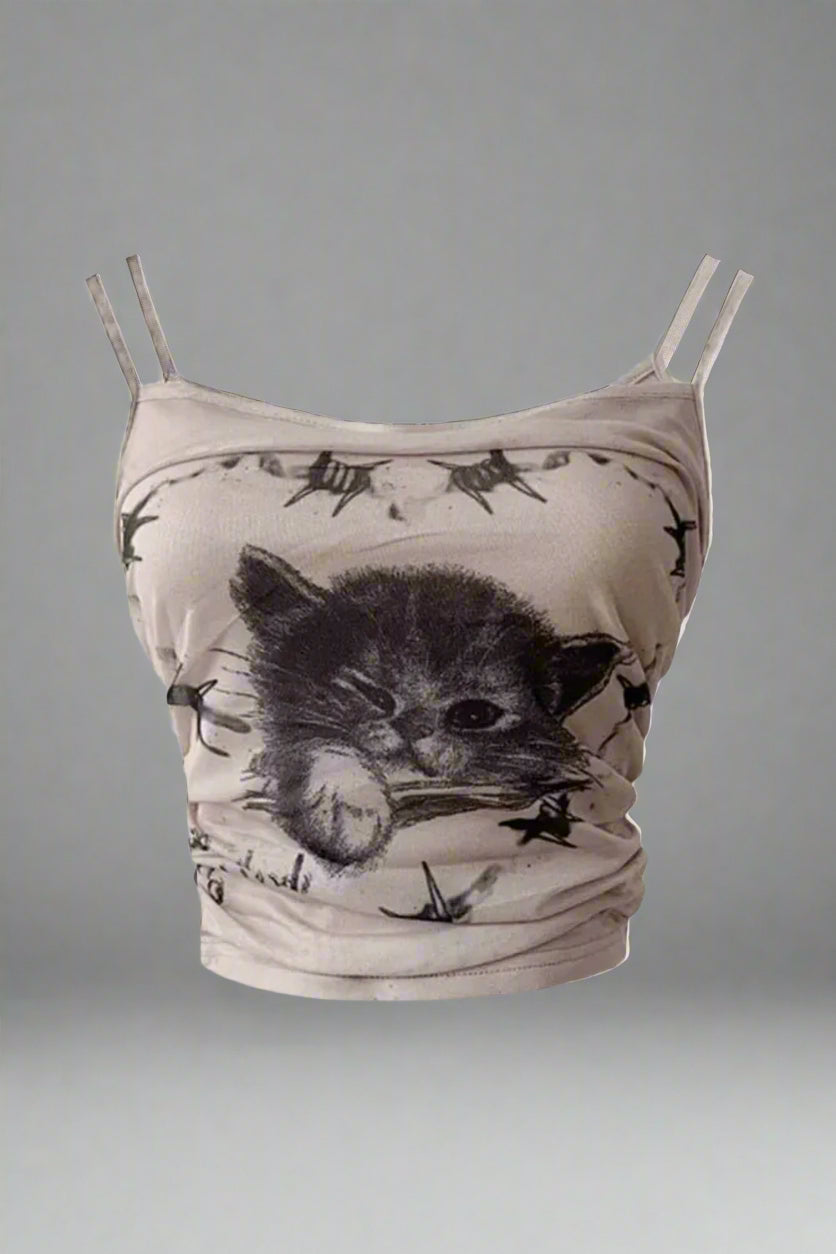 New Style Trends - Dark Academia Bodycon Camisole Top - Outfit Ideas