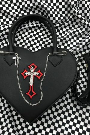 New Style Trends - Dark Devotion Alt Goth Heart Bag - Outfit Ideas