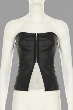 New Style Trends - Dark Siren Faux Leather Alt Top - Outfit Ideas