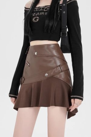 New Style Trends - Dark Siren Y2k Zipper Skirt - Outfit Ideas