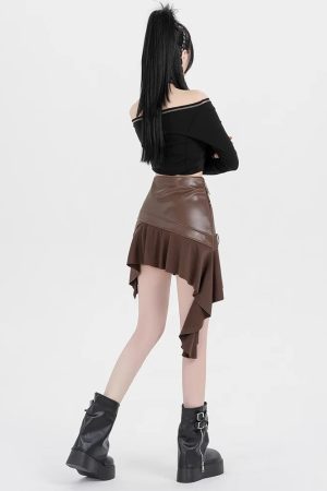 New Style Trends - Dark Siren Y2k Zipper Skirt - Outfit Ideas